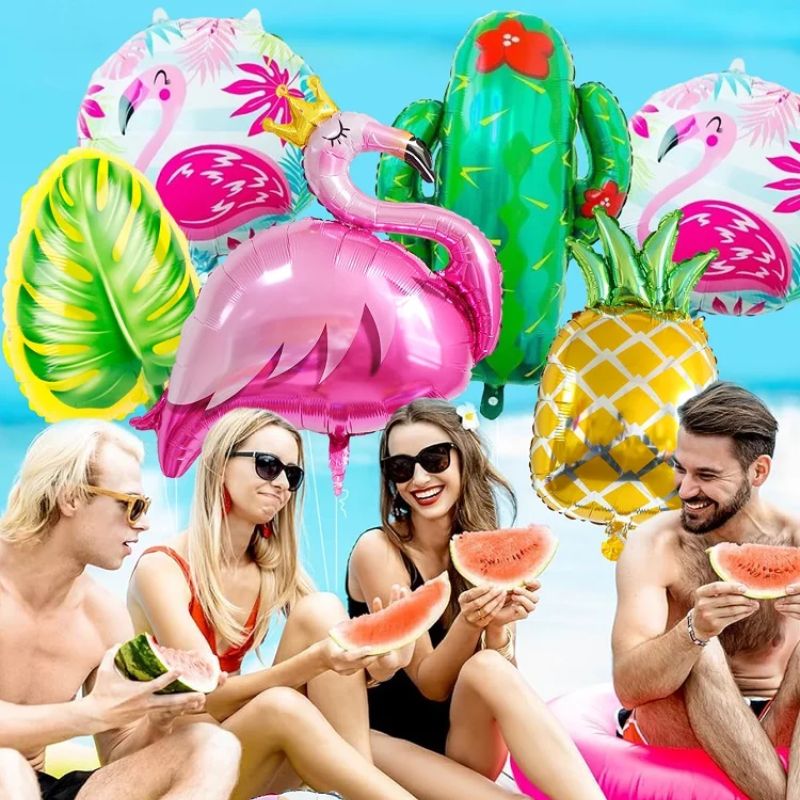 Décorations Été Kit de Ballons Hawaïens 7 Pièces