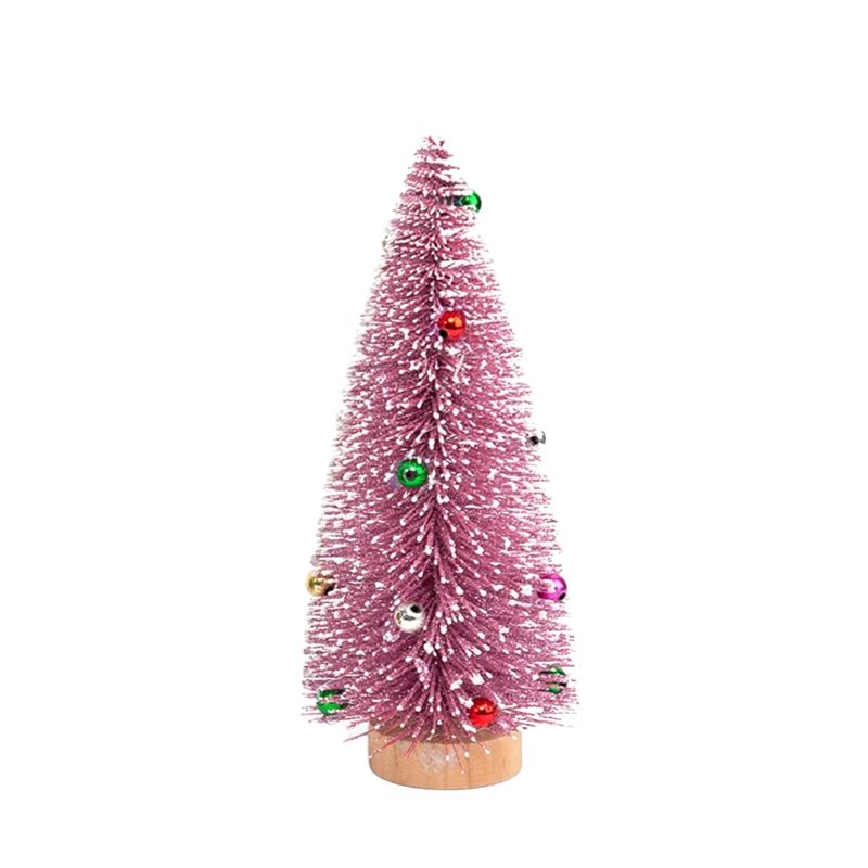 Sapin De Noël Miniature Avec Boules Colorées