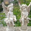 Sculpture Jardin Chérubins Ailés En Décoration