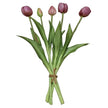Fleur Artificielle Violet En Bouquet de Tulipe