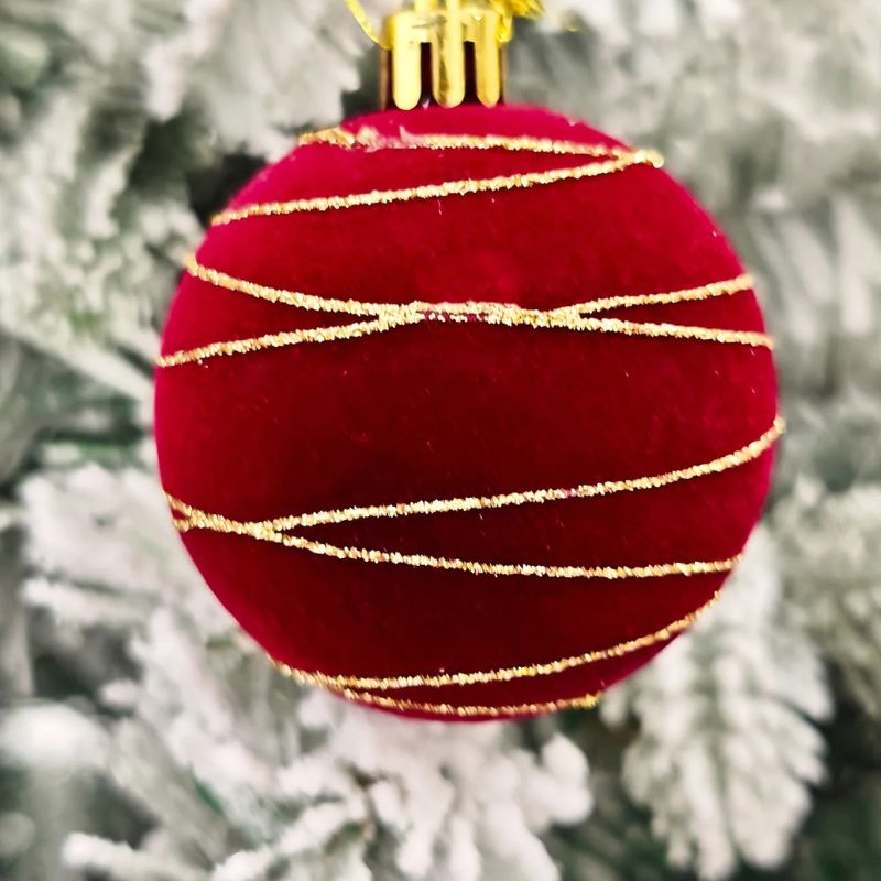Décorations de Noël Boules Bordeaux Élégantes