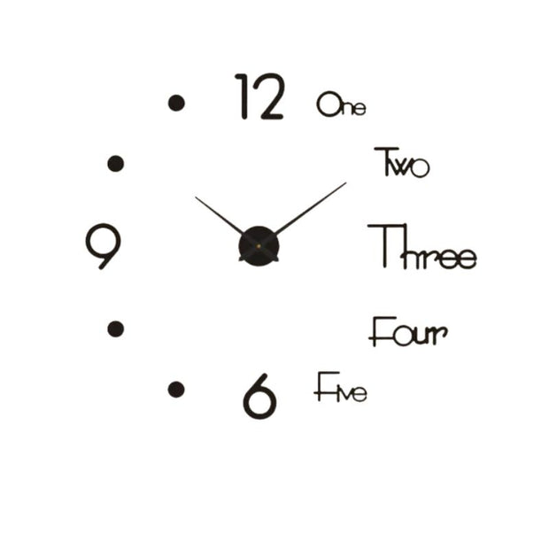 Grande Horloge Murale Chiffres Découpés