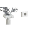 Vase Grec en Colonne Romaine Blanche pour Fleurs