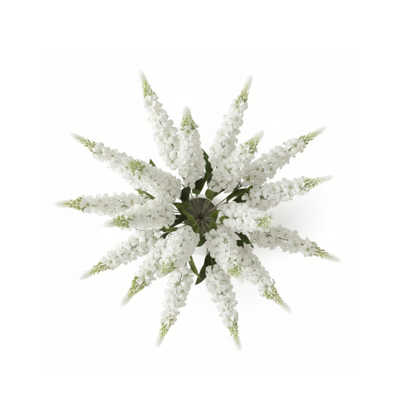 Fleur Artificielle Blanc Tiges Longues Style Naturel
