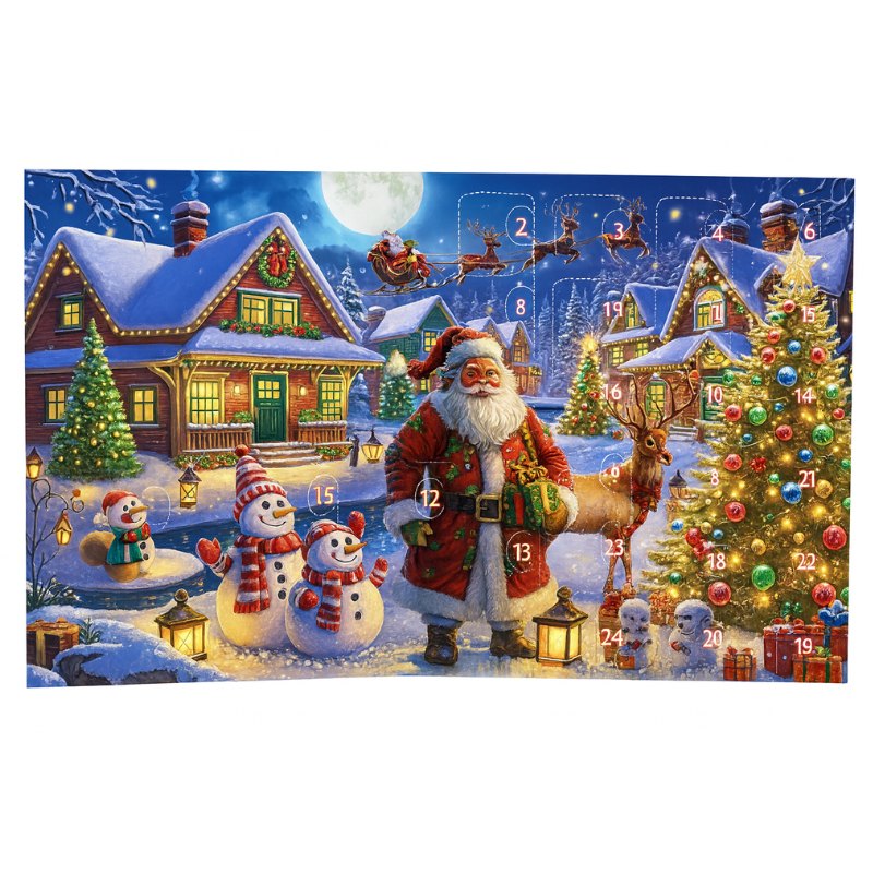 Calendrier De L’Avent Décoratif avec Cadeau Créatif Pour Noël