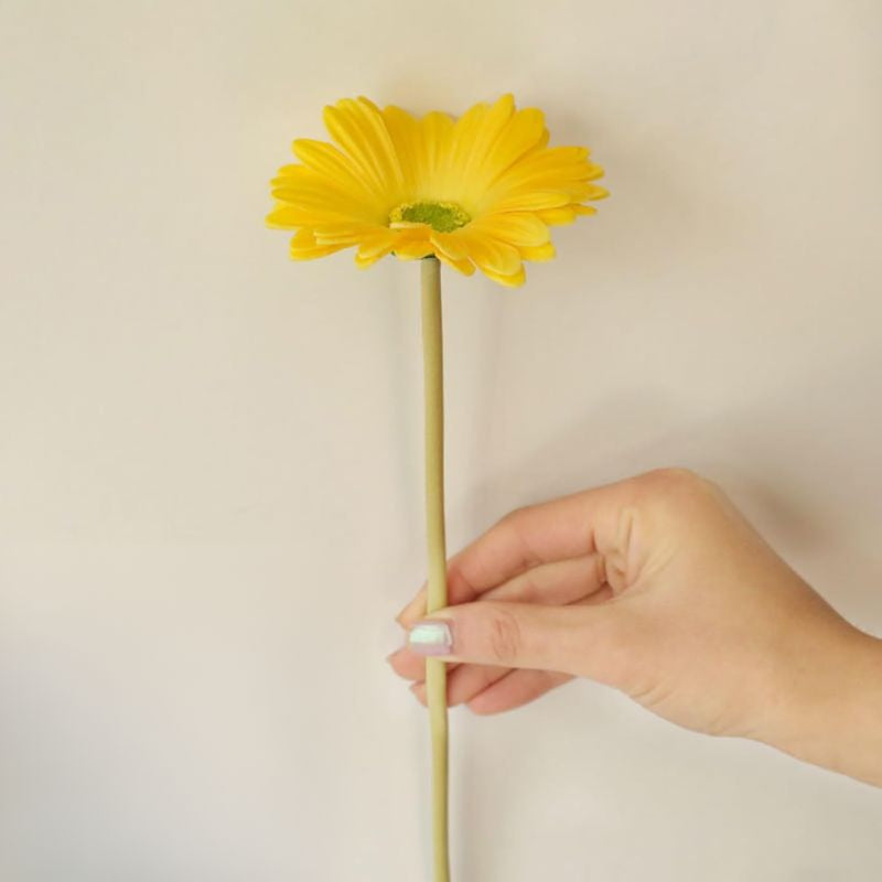 Fleur Artificielle Jaune Gerbera Style Naturel