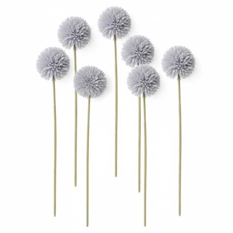Fleur Artificielle Gris Avec Bouquet Dense Réaliste
