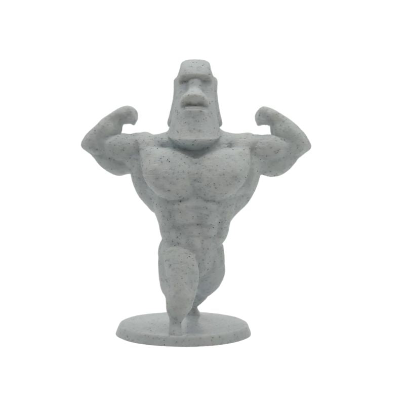 Sculpture Moai Musclé Avec Posture Puissante Décorative