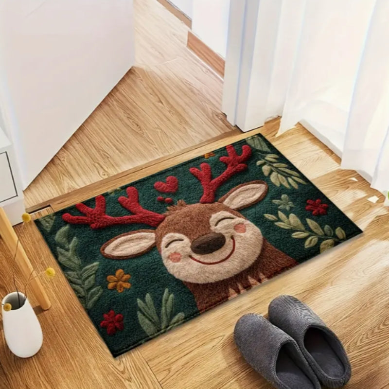 Décorations de Noël Tapis Renne Souriant
