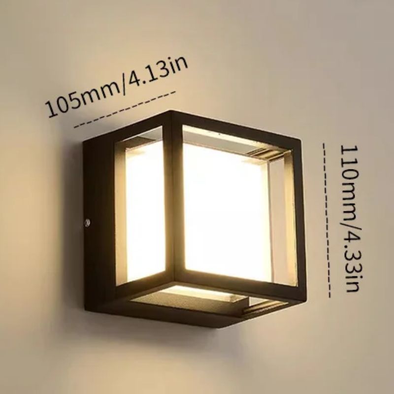 Applique Murale Extérieur Étanche En Verre Et Métal Élégante