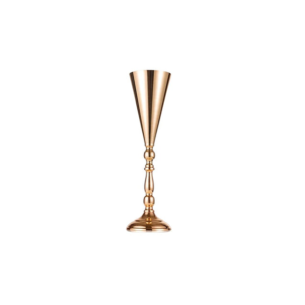 Vase Martini en Métal Doré pour Fleurs