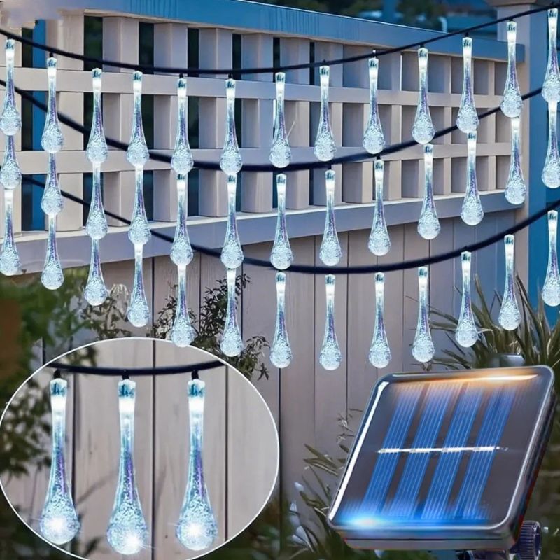 Guirlandes Solaires LED Goutte d’Eau