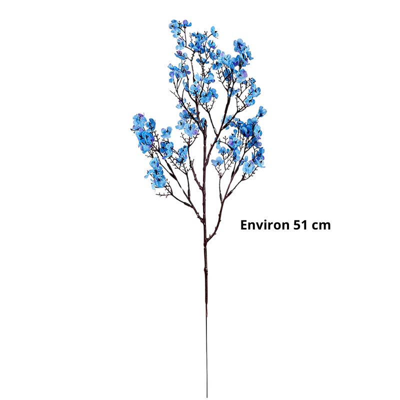 Fleur Artificielle Bleu avec Branche Fleurs Subtiles