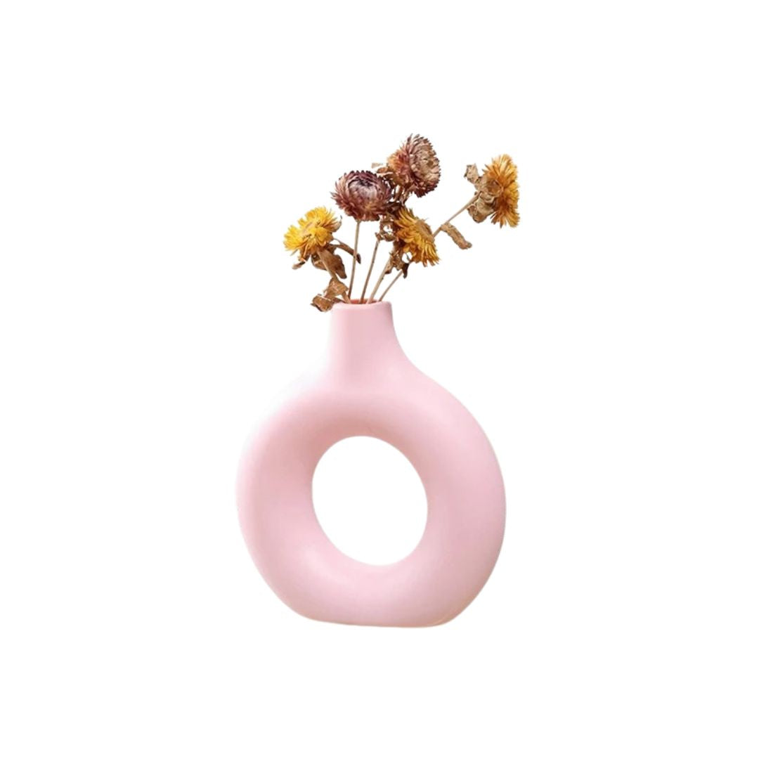 Vase en Céramique Circulaire Style Nordique