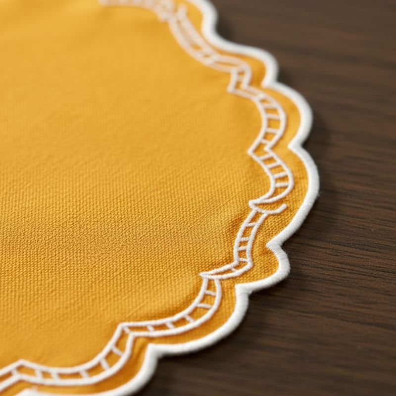 Set De Table En Tissu Brodé 10 Pièces