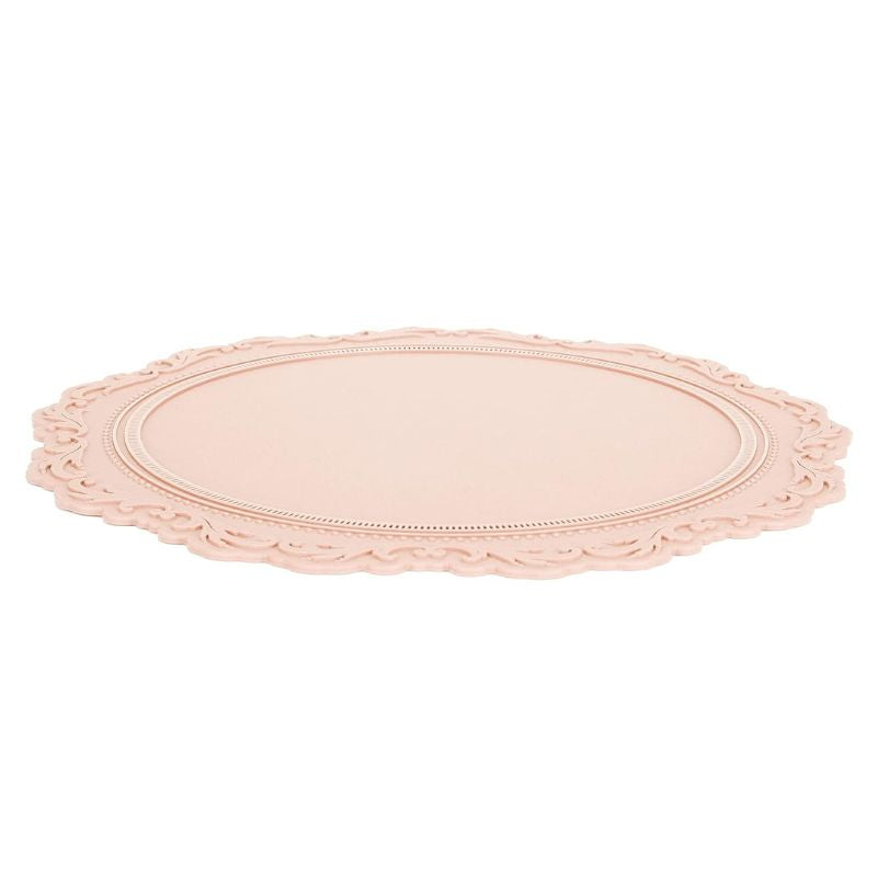 Set De Table Silicone Gaufré Rond Style Nordique Chic