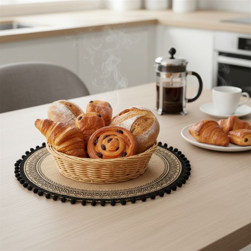 Set De Table En Lin Décoratif Style Bohème