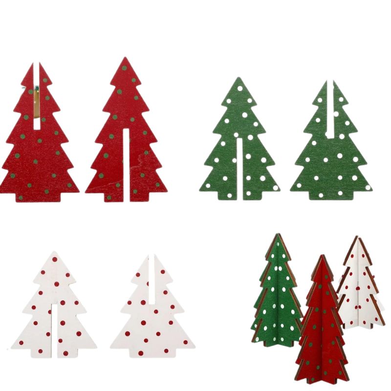 Sapin En Bois Scandinave Avec Design Minimaliste Lot de 3