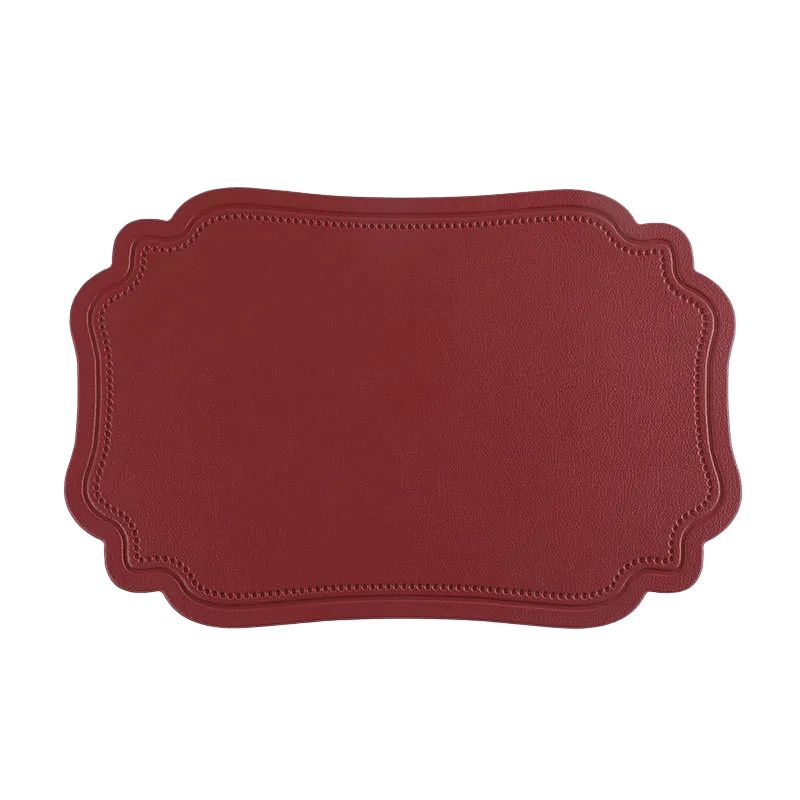 Set De Table Cuir Élégant Antidérapant Et Lavable