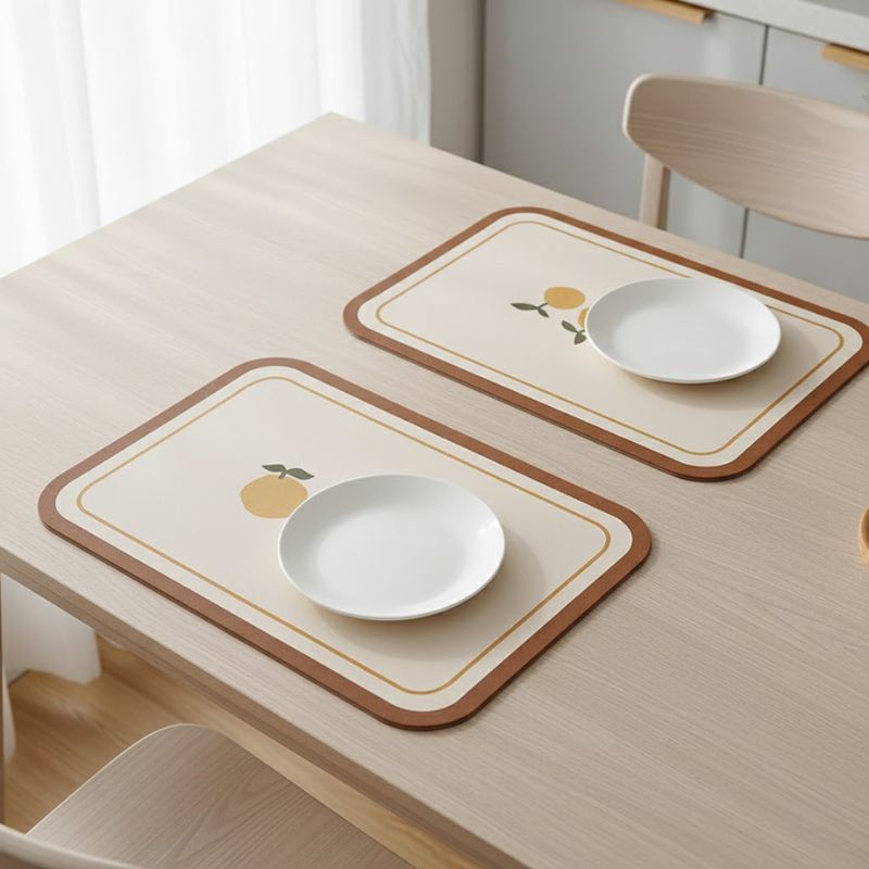 Set De Table Cuir Antidérapant Et Facile À Nettoyer