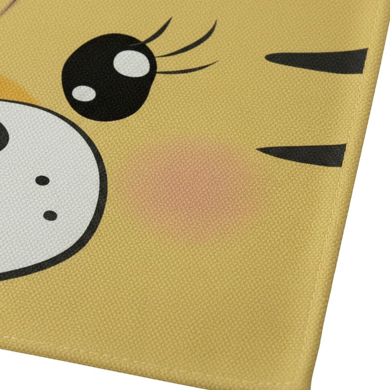 Set De Table En Lin Naturel Imprimé Tigre