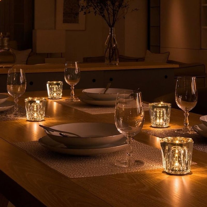 Éclairages De Table LED Avec Effet Diamant
