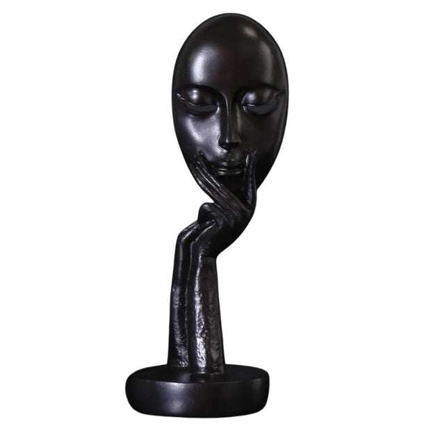 Sculpture Visage Décorative En Design Moderne Élégant