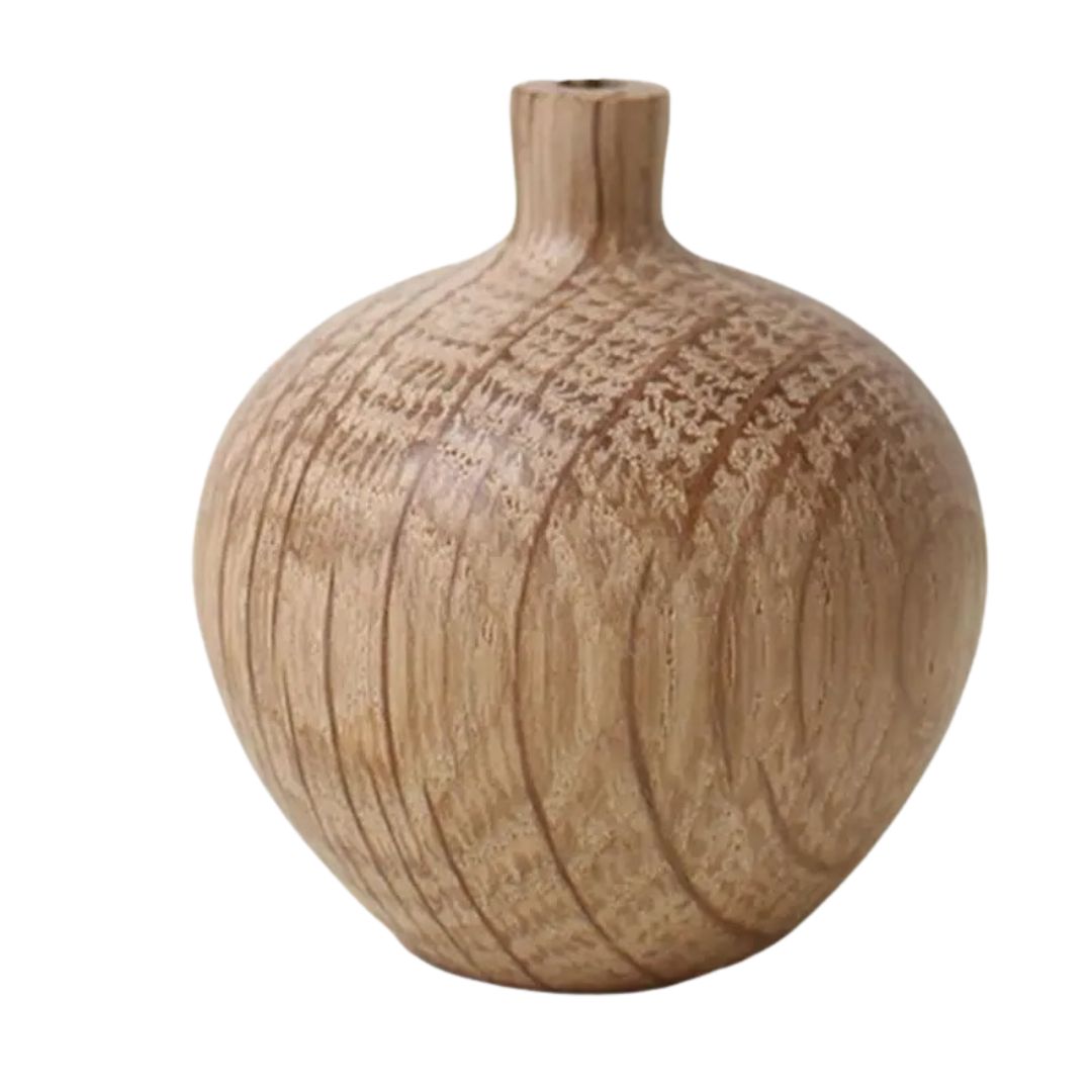 Vase de Table en Bois Rustique