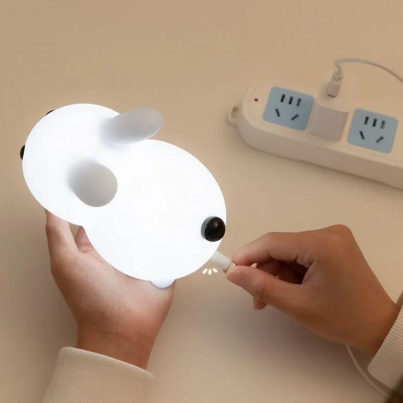 Lampe De Nuit Lapin En Silicone Rechargeable Pour Enfant