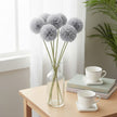 Fleur Artificielle Gris Avec Bouquet Dense Réaliste