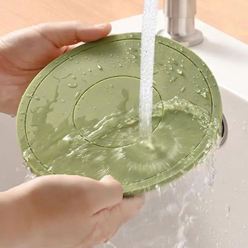 Set De Table Silicone Rond Avec Support Doré Élégant 6 Pièces