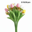 Fleur Artificielle Multicolore En Bouquet De Tulipes