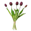 Fleur Artificielle Violet En Bouquet de Tulipe