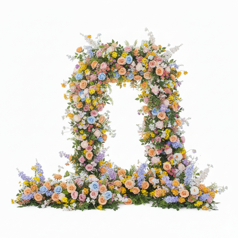 Guirlande De Fleurs Artificielles En Arche Décorative