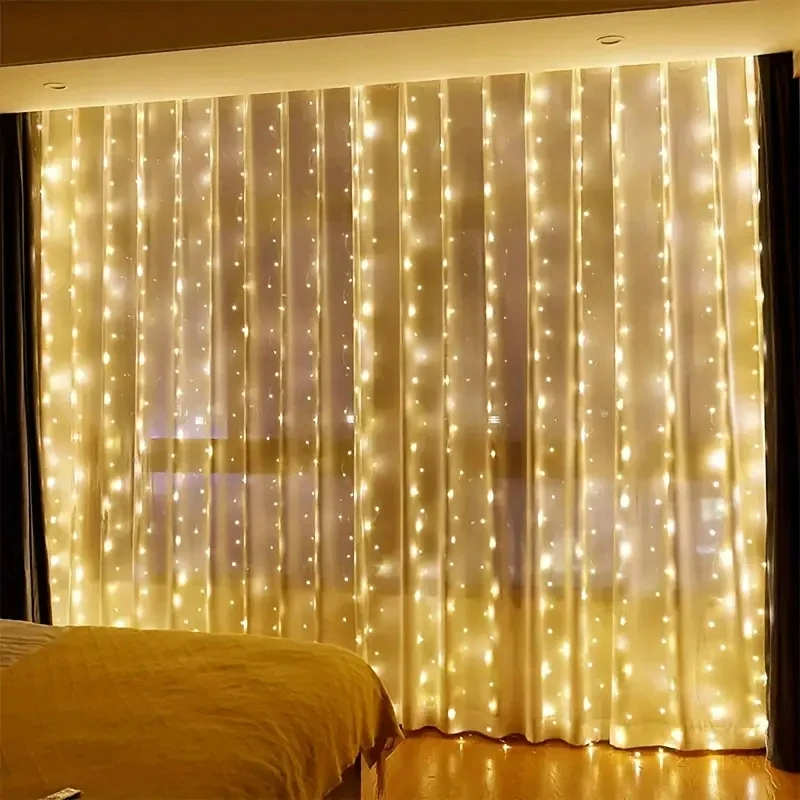 Rideaux Lumineux Guirlande LED Avec Télécommande