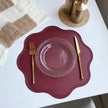 Set De Table Cuir En Forme De Fleur Antidérapant Et Lavable