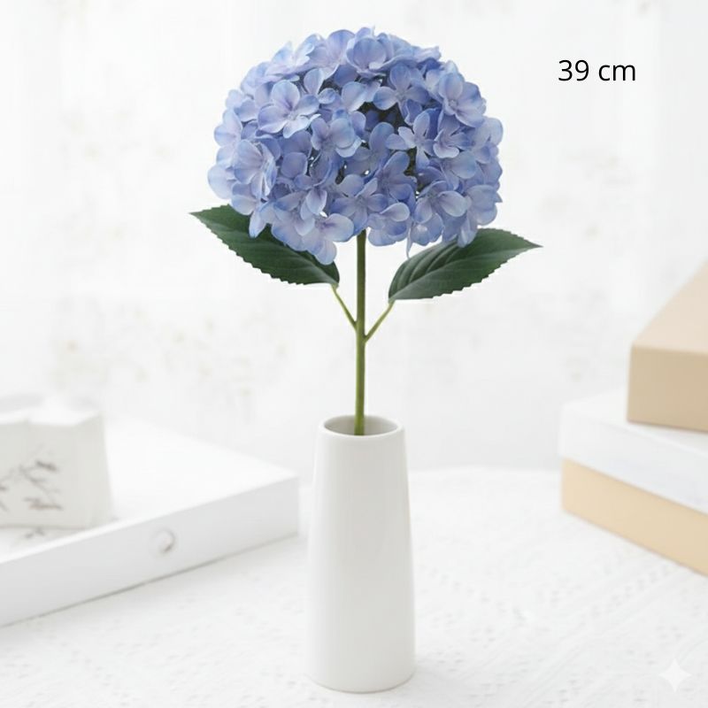 Fleur Artificielle Bleu Hortensia à Effet Naturel