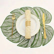 Set De Table Vinyle Feuille Tropicale Chic 4 Pièces