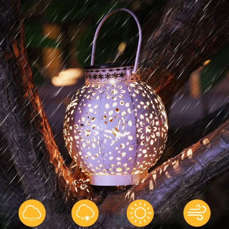 Luminaires Solaires Décoratifs à Motifs Perforés