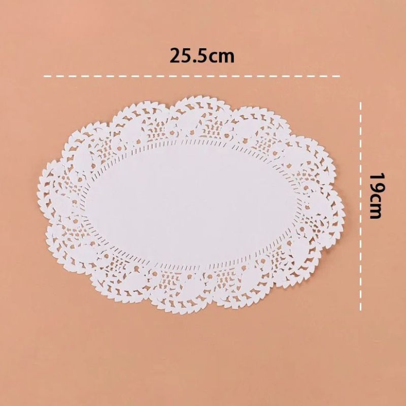 Set De Table En Papier Dentelle Élégant 150 Pièces