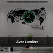 Horloge Murale Avec Carte Du Monde 3D