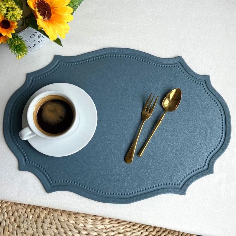 Set De Table Cuir Élégant Design Unique Antidérapant Et Facile À Nettoyer