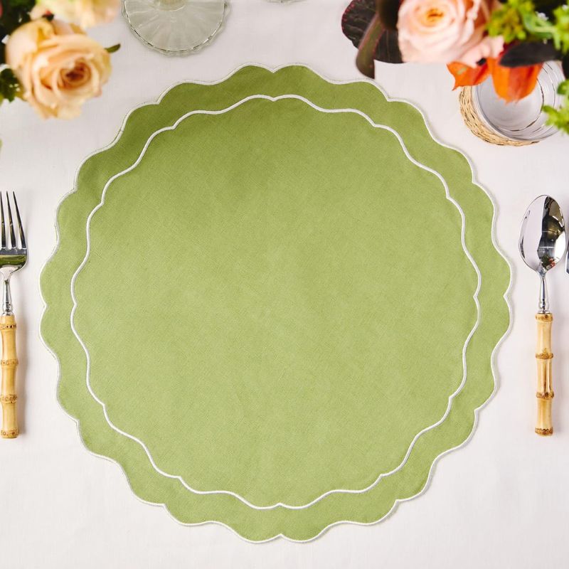 Set De Table En Coton Brodé Chic Et Élégant 10 Pièces