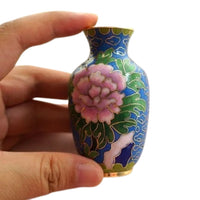 Vase Chinois en Émail Cloisonné Très Petit