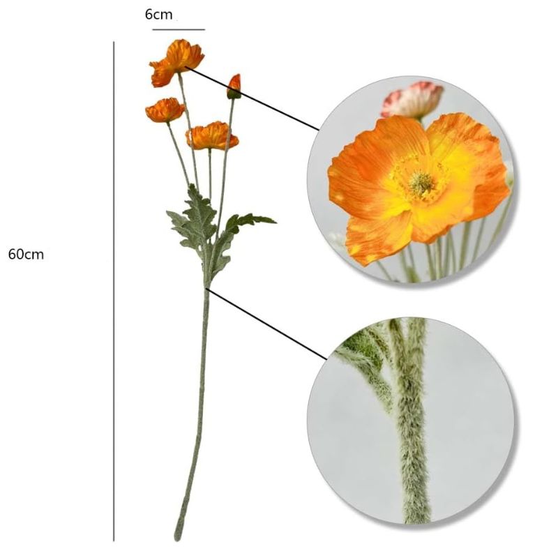 Fleur Artificielle Orange En Composition Aérée