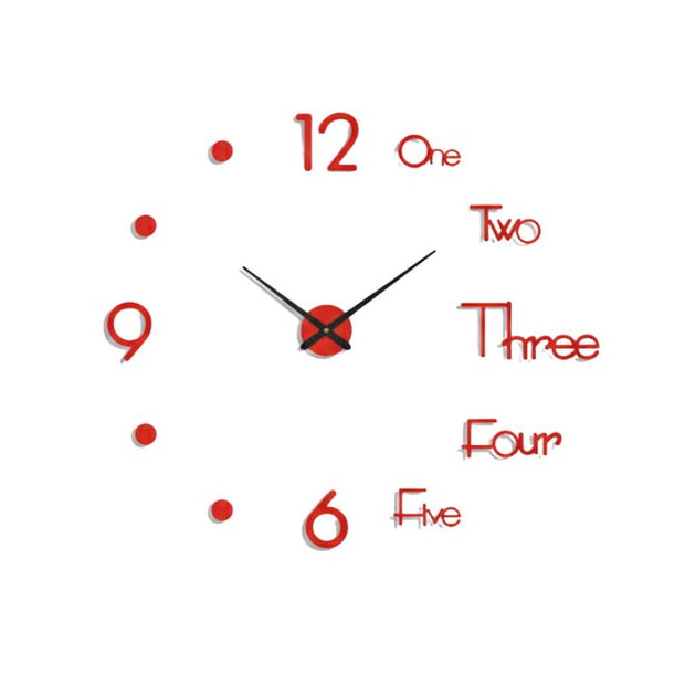 Grande Horloge Murale Chiffres Découpés