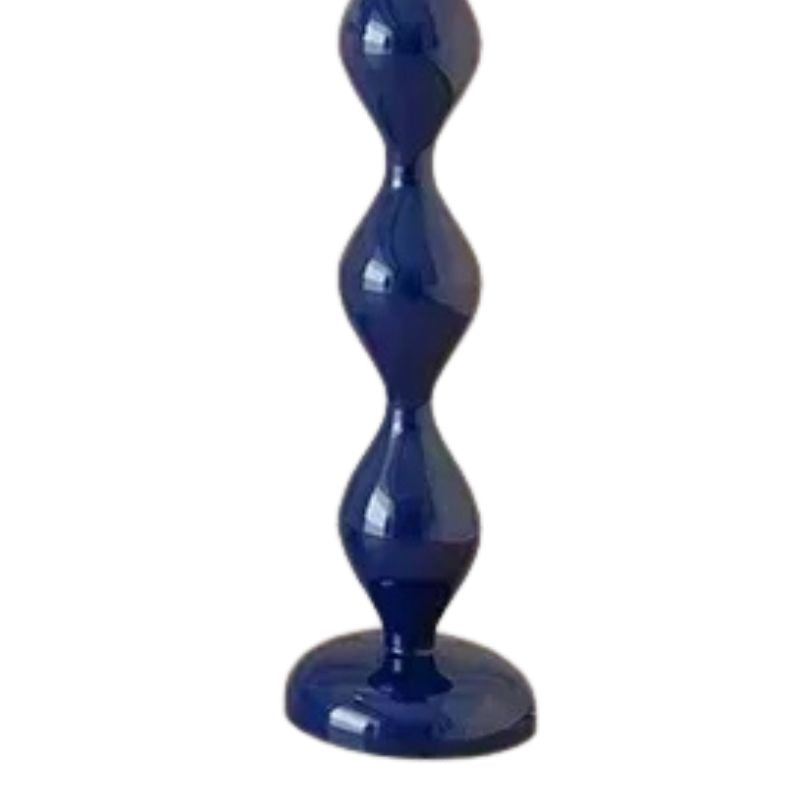 Lampadaire Champignon Bleue Avec Pied Sculpté Et Abat Jour Rond