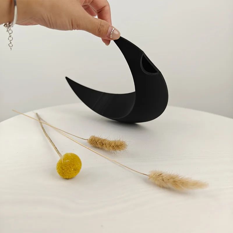 Vase en Forme de Lune pour Fleurs Sechées