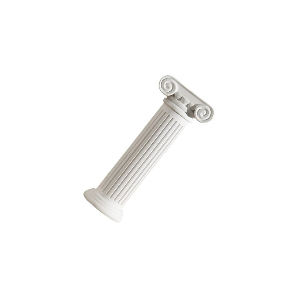 Vase Grec en Colonne Romaine Blanche pour Fleurs