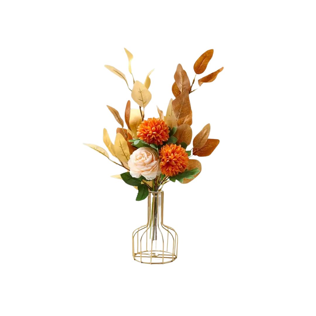 Vase Décoration en Fer Creux pour Fleurs